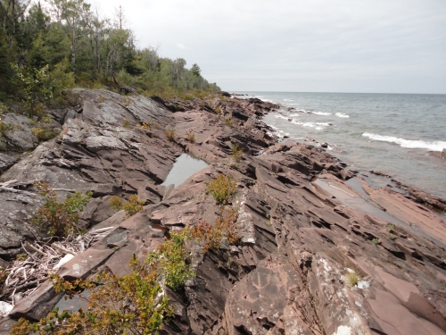 A photo of the Sandstone Bedrock Lakeshore natural community type